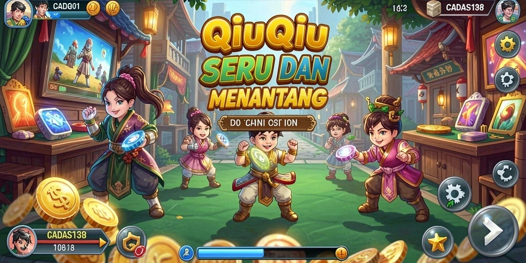 Screenshot gameplay menunjukkan aksi seru permainan QiuQiu.