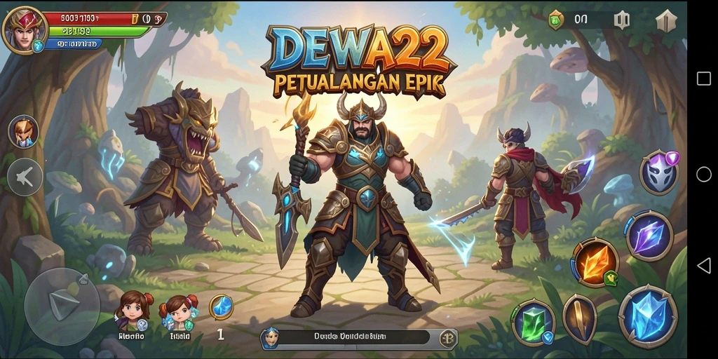 Tampilan gameplay seru dari DEWA22 yang penuh aksi RPG.