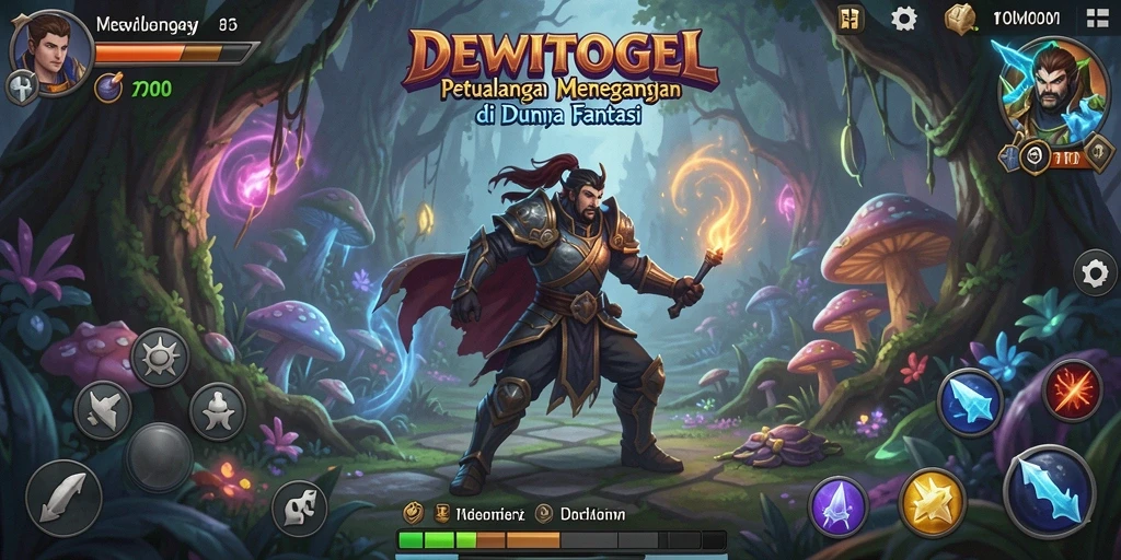 Tampilan gameplay DEWITOGEL dengan aksi petualangan mendebarkan.