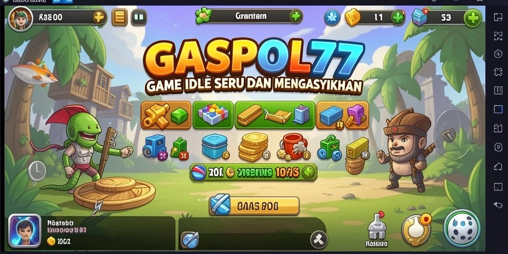 Screenshot utama GASPOL77 menampilkan gameplay santai dan interaktif.