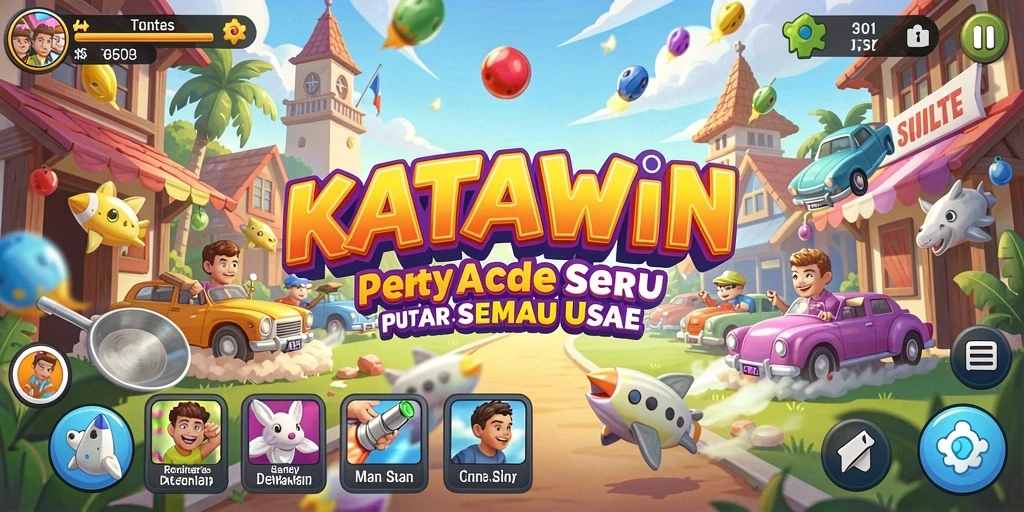 Tampilan gameplay KATAWIN yang memikat dan penuh warna.
