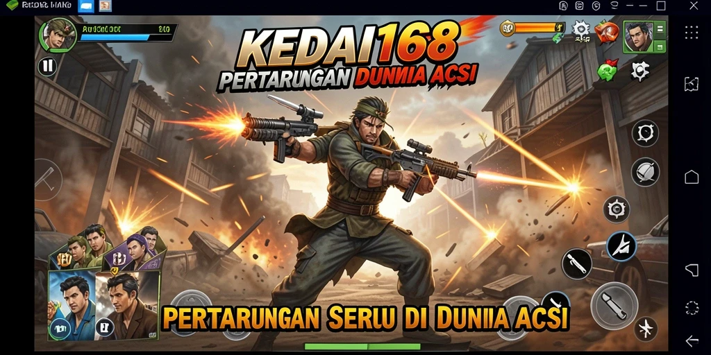 Tampilan seru dari gameplay KEDAI168 dengan pertarungan yang mendebarkan.