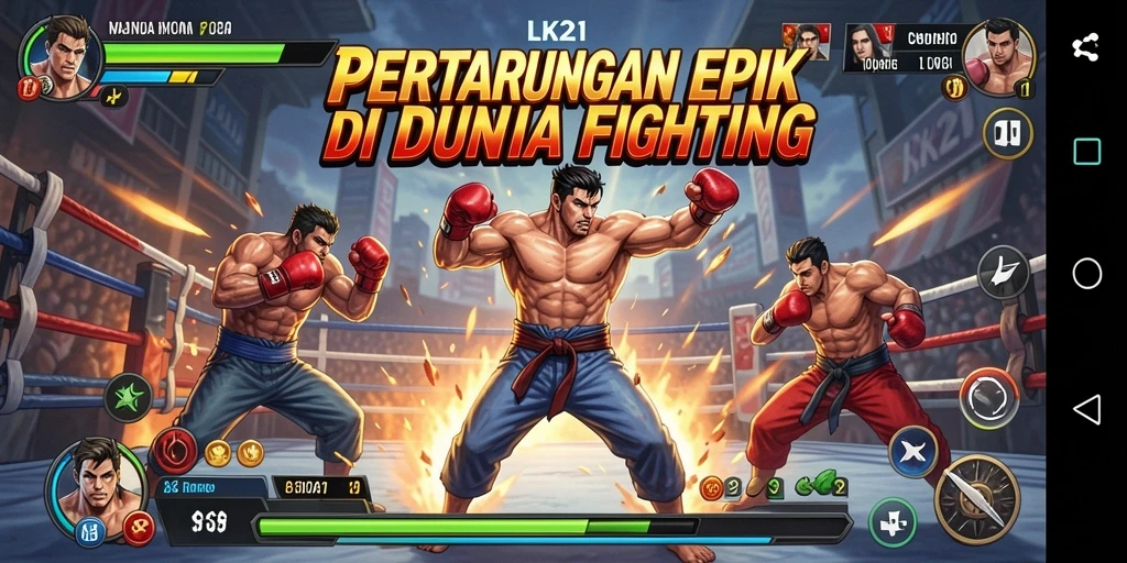 Screenshot gameplay LK21 menampilkan pertarungan seru dan karakter aksi.