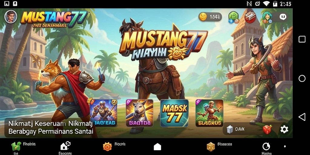 Screenshot gameplay MUSTANG77 yang menampilkan keseruan permainan santai.