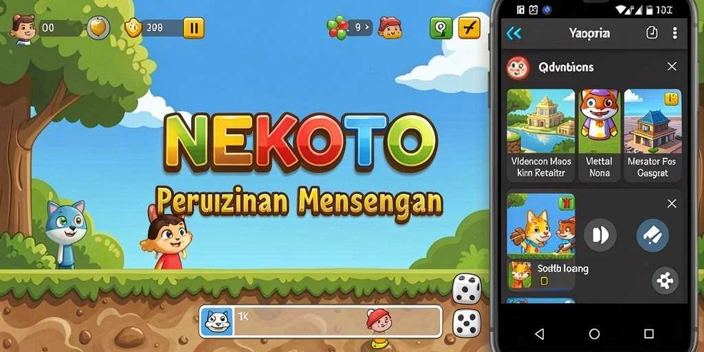 Tampilan gameplay menarik dari NEKOTOTO dengan teka-teki yang penuh warna.