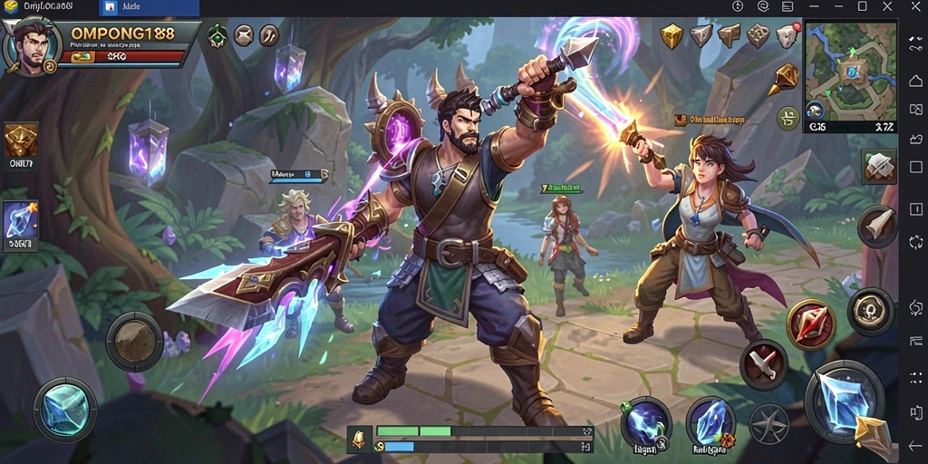 Screenshot OMPONG188 menampilkan aksi pertarungan yang mendebarkan dalam mode ARPG.